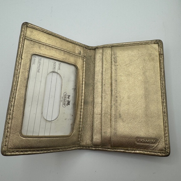 Coach Red Logo Leather Card Case and Gold Wallet - Picture 8 of 8